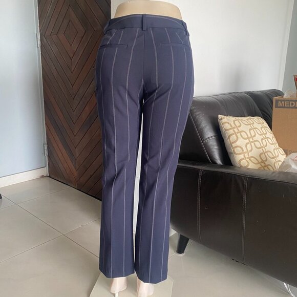 Express Women's Striped Pants "Columnist Barely Boot Leg" Midrise Stretch Sz 6 - Picture 5 of 5